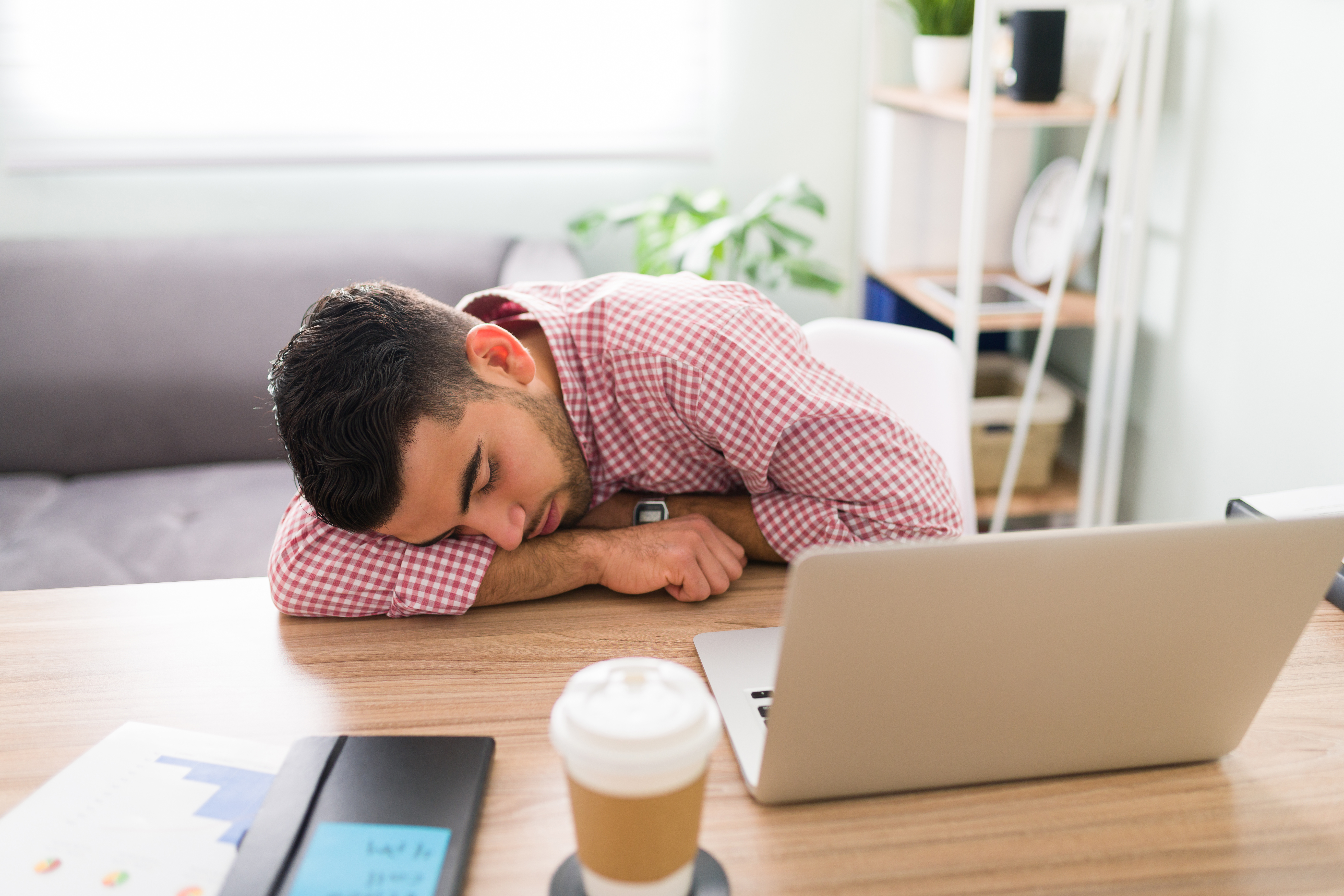 Accountant suffering from burnout
